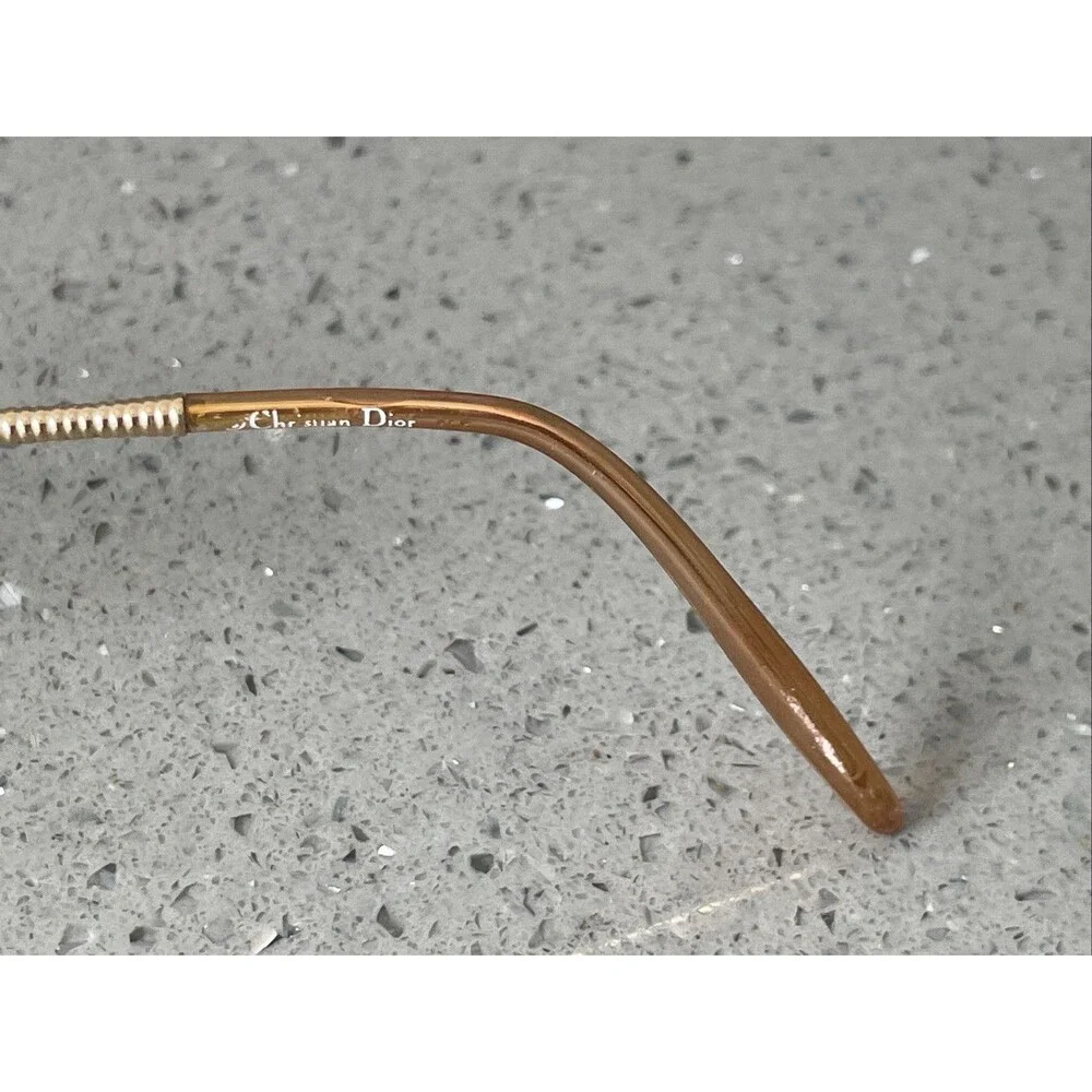 CHRISTIAN DIOR Eyeglasses Frames ONLY 49-19 01x2 Half Rim gold